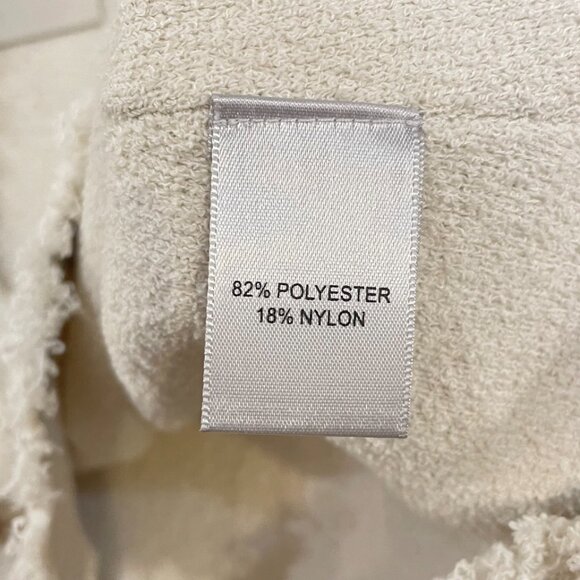 New Joie Knit Tweed Knit Fringe Trim Cardigan Blazer Ecru XS - Picture 5 of 6